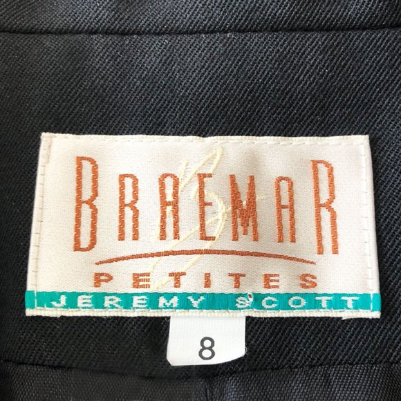 ***SOLD***Vintage Black Wool Double-Breasted Oversized Blazer: Timeless Elegance - Picture 6 of 8